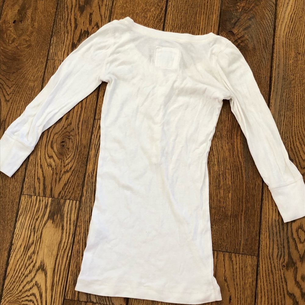 Abercrombie white quarter button shirt